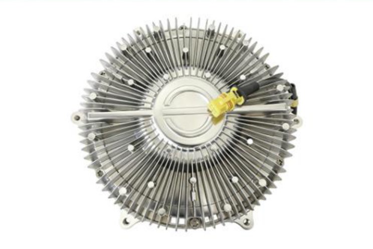 A silicone oil fan clutch with its electric control connector